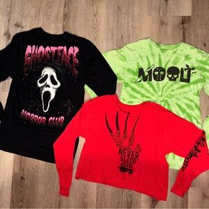 Ghostface Horror Club Long Sleeve Tee Bundle - Black